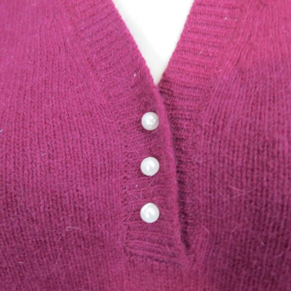 VTG Personal Raspberry Sweater Vest Lambswool British Crown Colony Size L - Picture 3 of 7